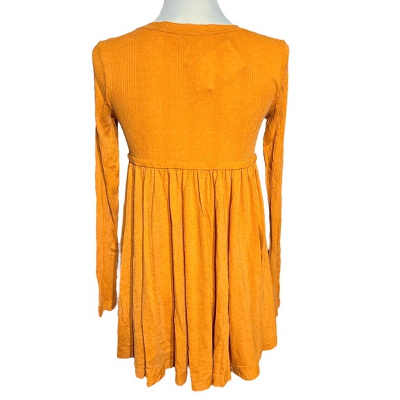 NWT TRUE CRAFT Babydoll Orange Top Long Sleeve Round Neck Size Small S - Picture 5 of 9